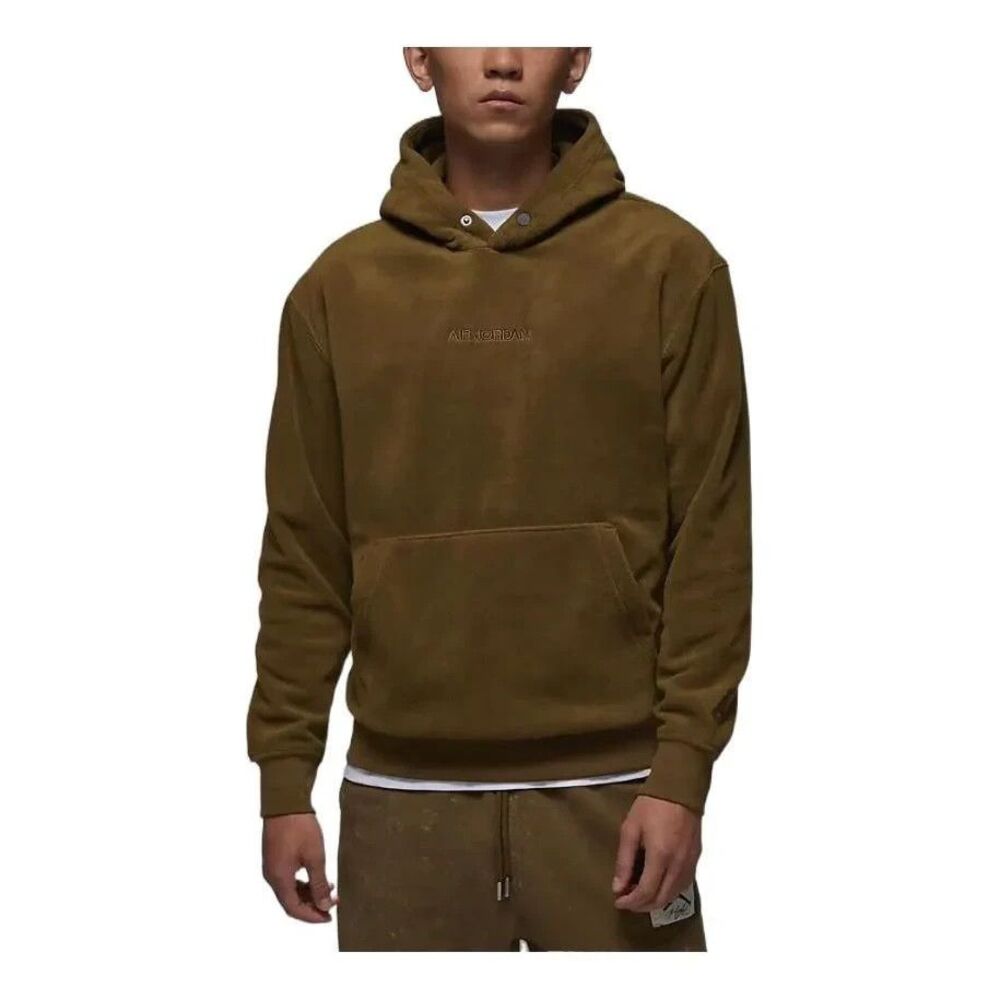 Nike Mens Brown Jordan Essential Winter Fleece Pullover Hoodie DV1571-385 Sz S